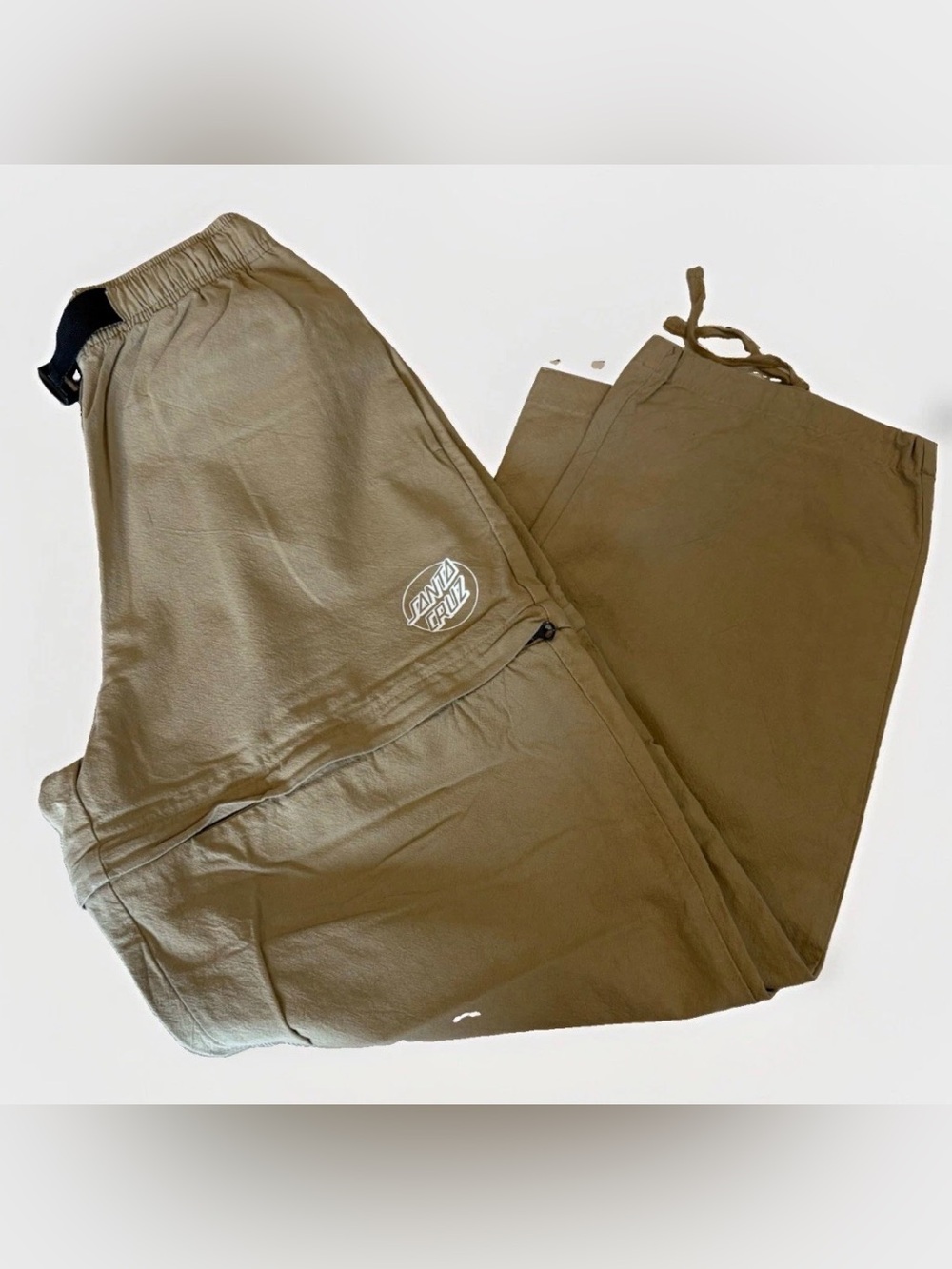 Women’s Santa Cruz Convertible Zip-Off Hiking Cargo Pants Tan Size Small 8